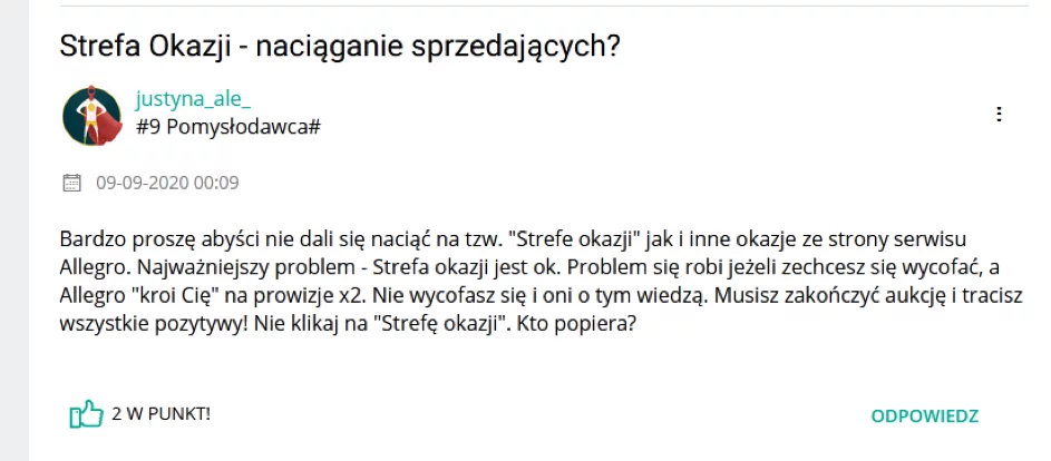 Strefa Okazji Społeczności Allegro